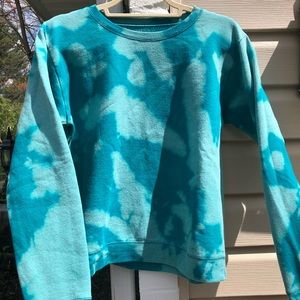 Comfy Hanes ComfortBlend Teal Bleached Crewneck